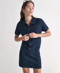 Bcbg Women's Collared Button-Front Jacket