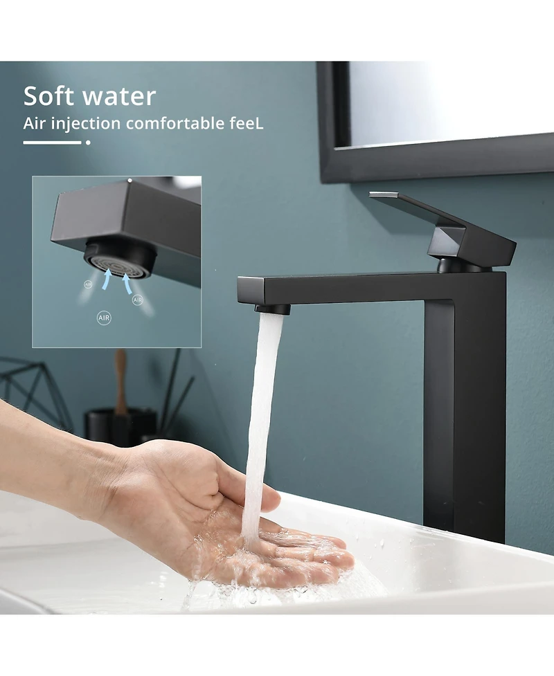 Midola Bathroom Faucet Single Handle Tall Vessel Sink Faucet Vanity Bathroom Faucet Basin Mixer Tap