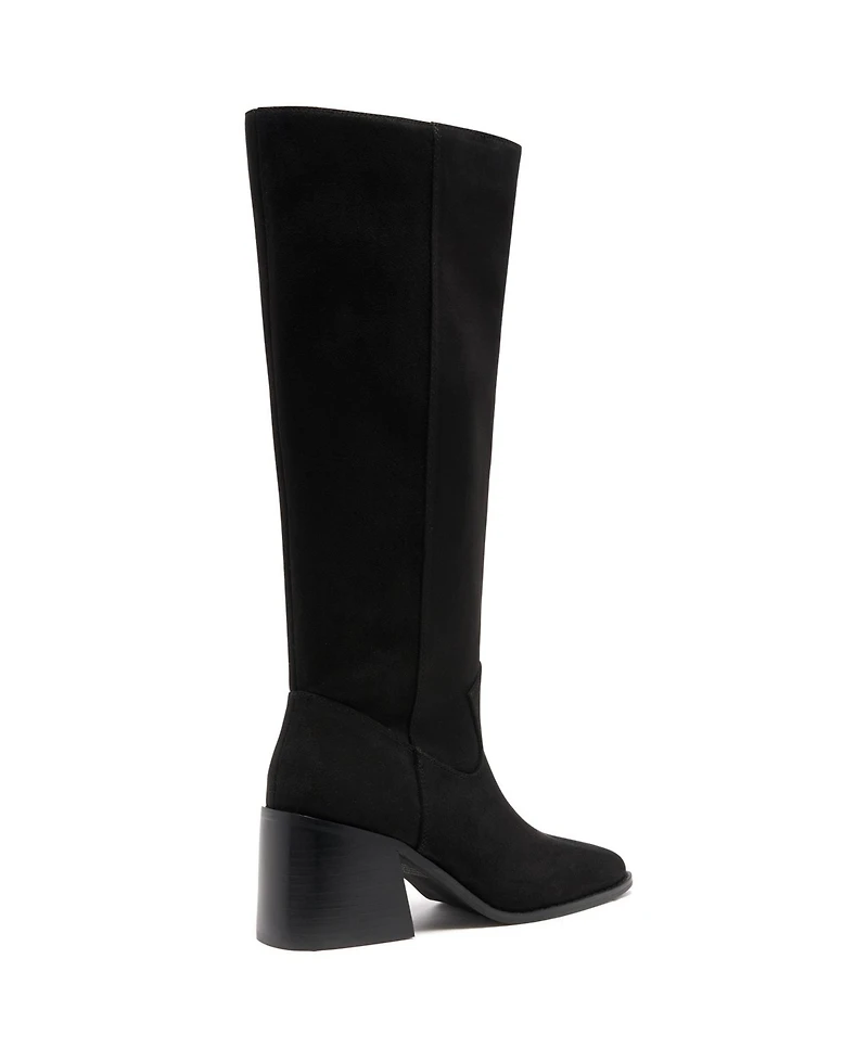 Therapy Australia Women's Quinn Square Toe Block Heel Tall Boot