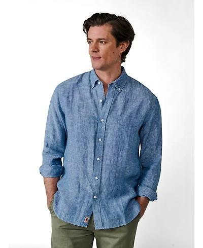 Aubin Men's Worlaby Linen Long Sleeve Shirt