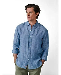 Aubin Men's Worlaby Linen Long Sleeve Shirt