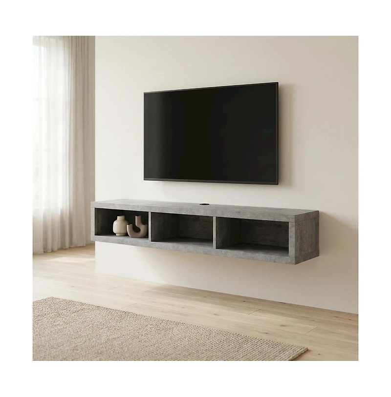 Martin Furniture Wallmounts Wall Mounted Tv Console 60-inch