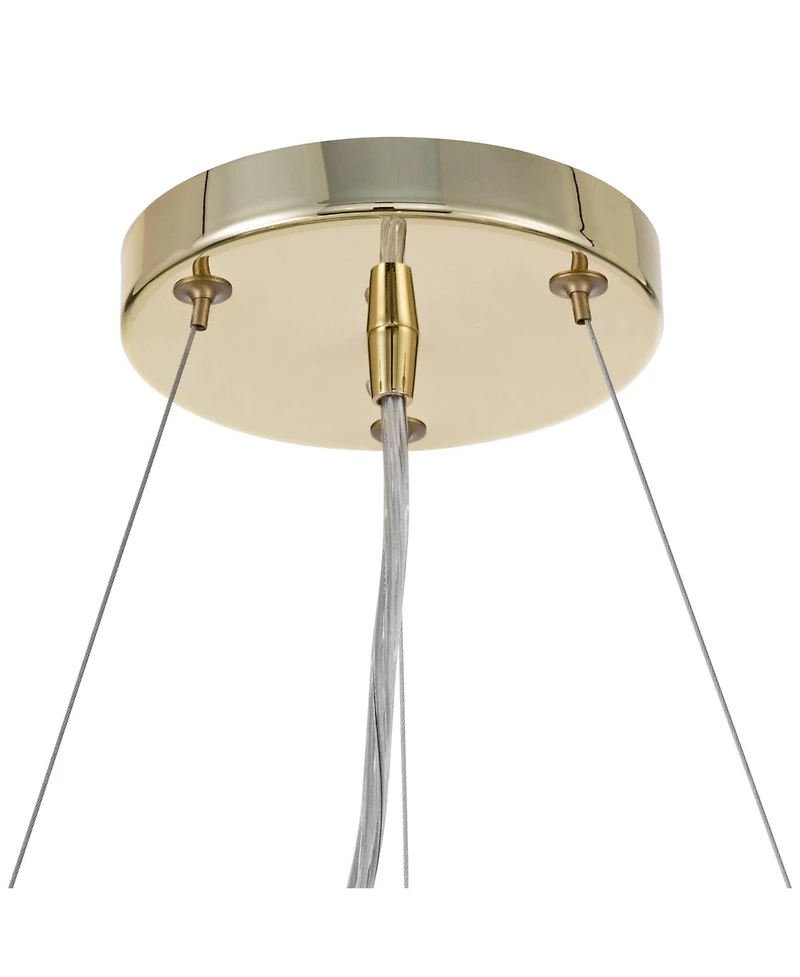 Possini Euro Design Descanso Gold and Ceramic -Light Chandelier
