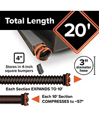 Camco Rhino Extreme 20 Feet Sewer Hose Kit with 360 Degree Clear Swivel Wye Fitting