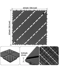 Streamdale Furniture Interlocking Waterproof Decking Tiles