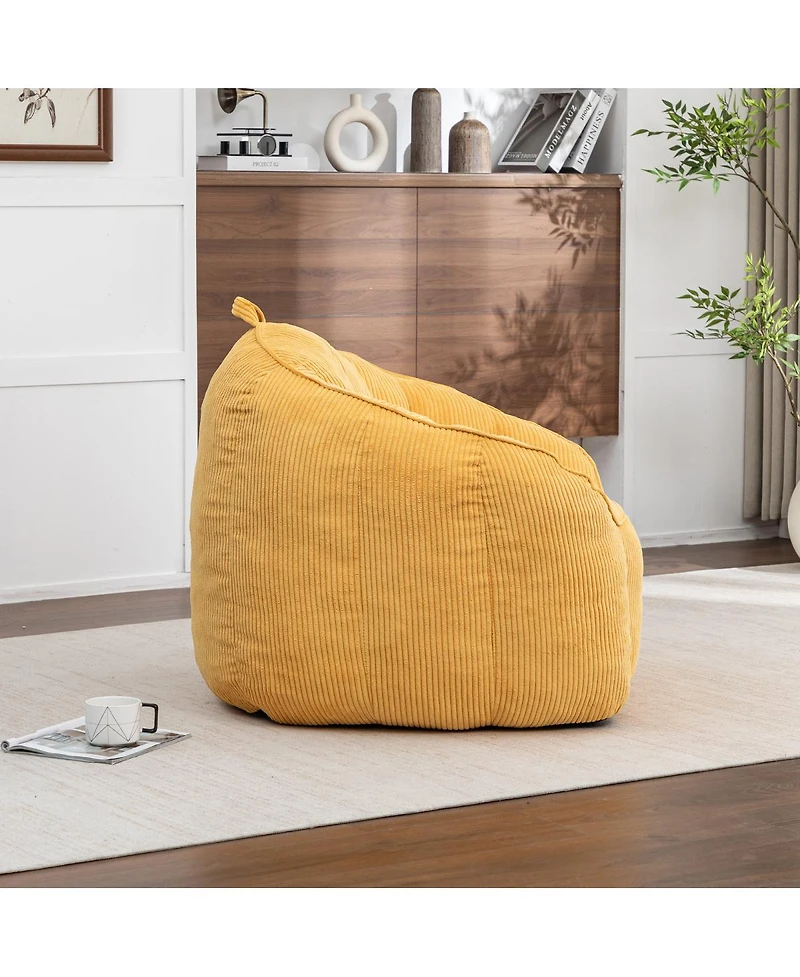 Streamdale Furniture Giant Corduroy Bean Bag Chair with Armrests for Adults and Teens