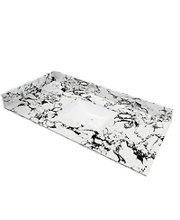 Sillysis 31/37/43/49 Inch Artificial Marble Bathroom Vanity Top with Rectangular Undermount Sink, Overflow, 4 Inch Backsplash