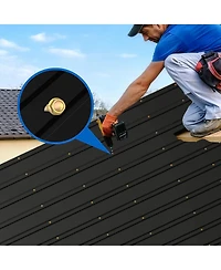 Streamdale Furniture 61inch Galvanized Metal Roof Panels 25 Pieces Heavy Duty Waterproof