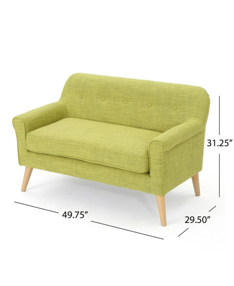 Streamdale Furniture Mid-Century Modern Button-Tufted Two-Seater Loveseat