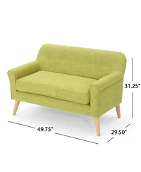 Streamdale Furniture Mid-Century Modern Button-Tufted Two-Seater Loveseat