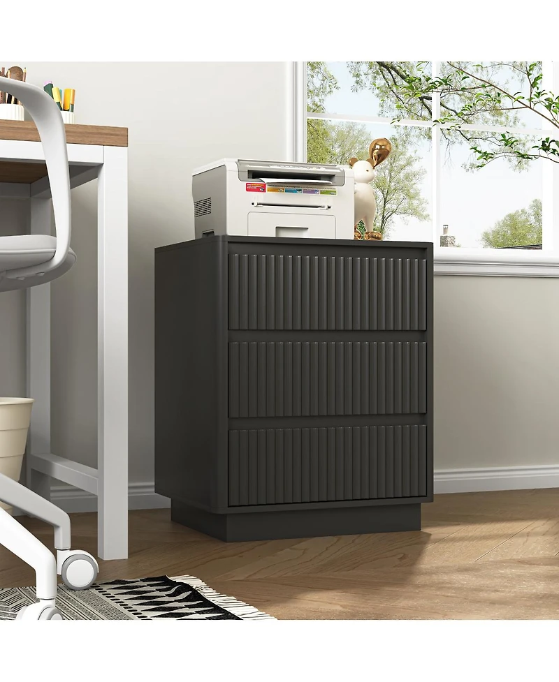 Streamdale Furniture (Set of 2) End Table with Usb C Charging Station and 3 Drawers