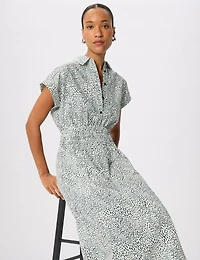 Whistles Women's Flecked Animal Collared Dress