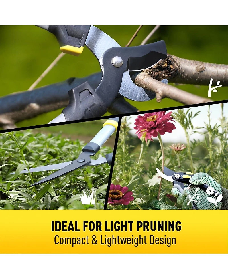 Xdovet Loppers Garden Shears Pruners Tree Shrub Care Kit Soft Grip