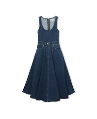 Reiss Women's Rosie Waisted Denim Midi Dress