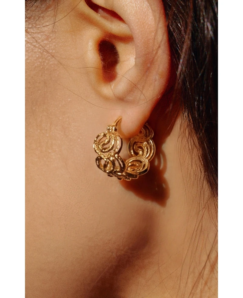Retro Chic Mono Spiral Earrings