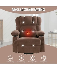 Clihome Power Lift Recliner Chair Recliners for Elderly with Heat and Massage Recliner Chair for Living Room with Infinite Position and Side Pocket
