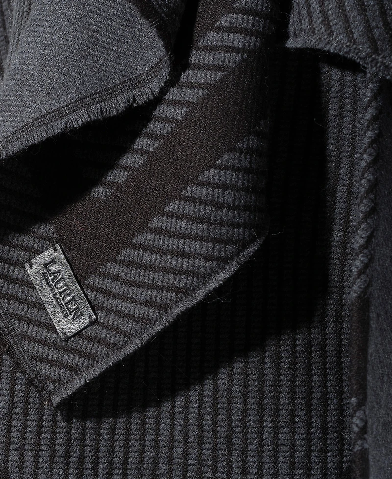 Lauren Ralph Lauren Woven Twill Border Ruana