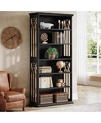 Tribesigns 6-Tier Bookshelf, 75-Inch Tall Bookcase, Large Bookshelves and Bookcases Freestanding Display Shelves, Wood Book Shelf for Living Room, Hom