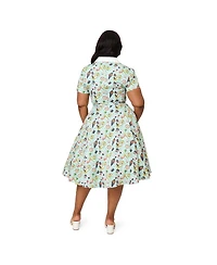 Unique Vintage Plus 1950s Collared Shirt Dress
