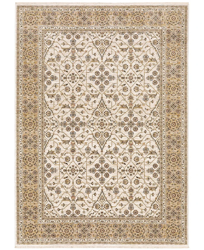 Oriental Weavers Maharaja 1J Ivory and Gold 2' x 3' Area Rug