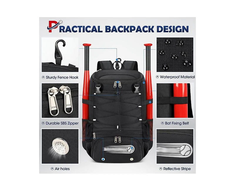 Furlihong Baseball Bag for Youth and Adult