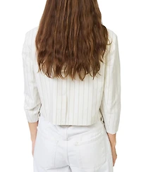 Central Park West Women's Serena Cropped Sleeve Dickey Jacket