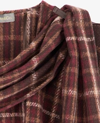 Style & Co Women's Menswear Plaid Wrap, Macy's Exclusive