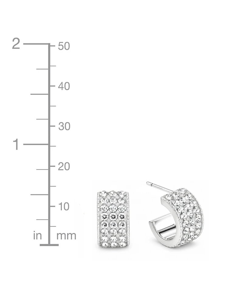 And Now This 2-Pc. Cubic Zirconia 18k Silver Plated Hoop and Stud Earrings Set, Macy's Exclusive