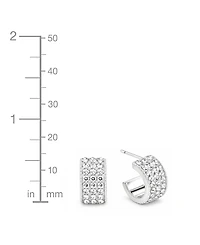And Now This 2-Pc. Cubic Zirconia 18k Silver Plated Hoop and Stud Earrings Set, Macy's Exclusive