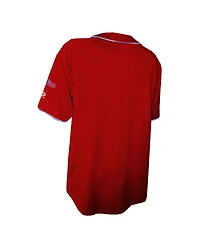 Stitches Men's Red Philadelphia Phillies Team Color Full-Button Fashion Jersey