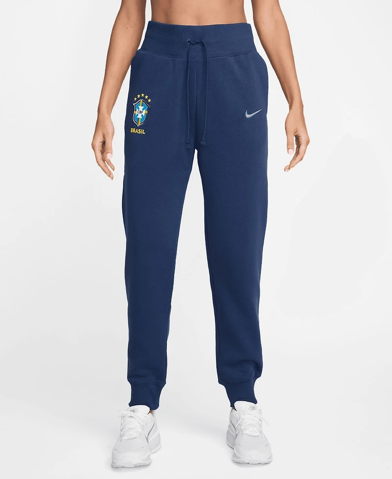 Nike Women's Blue Brazil National Team Phoenix Fleece High-Waisted Pants