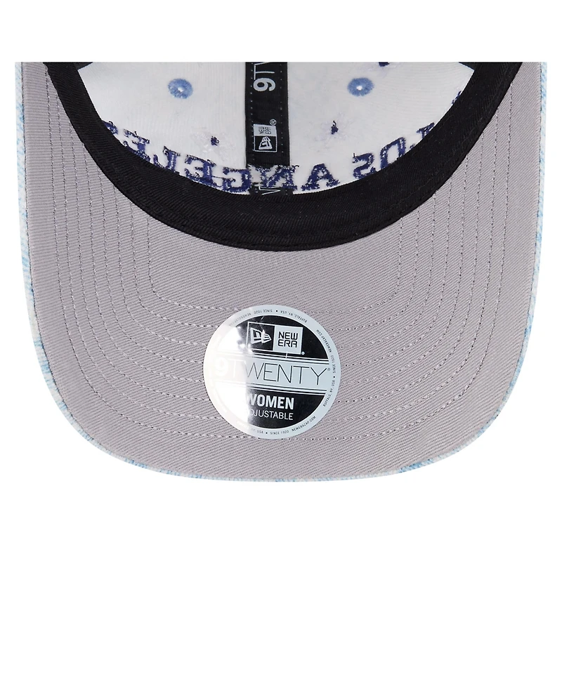 New Era Women's Light Blue Los Angeles Dodgers Daisy All Over 9TWENTY Adjustable Hat