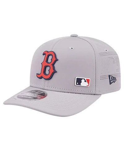 New Era Men's Gray Boston Red Sox Laser Perforated 9SEVENTY Adjustable Hat