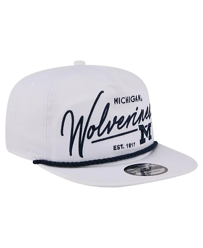 New Era Men's White Michigan Wolverines Team Rope 19TWENTY Adjustable Hat