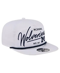 New Era Men's White Michigan Wolverines Team Rope 19TWENTY Adjustable Hat