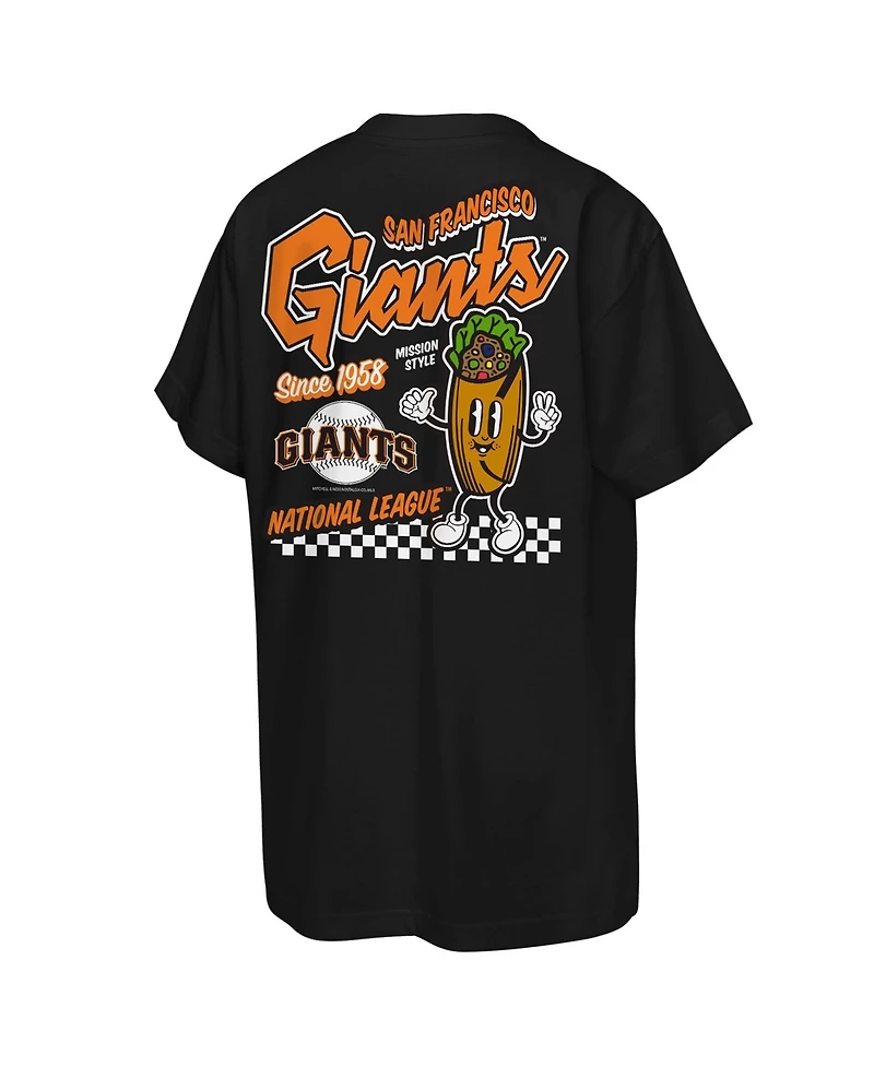 Mitchell & Ness Big Boys and Girls Black San Francisco Giants Cooperstown Concession T-Shirt