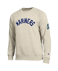 Champion Men's Oatmeal Seattle Mariners All-Star Soft Felt Raglan Sweatshirt