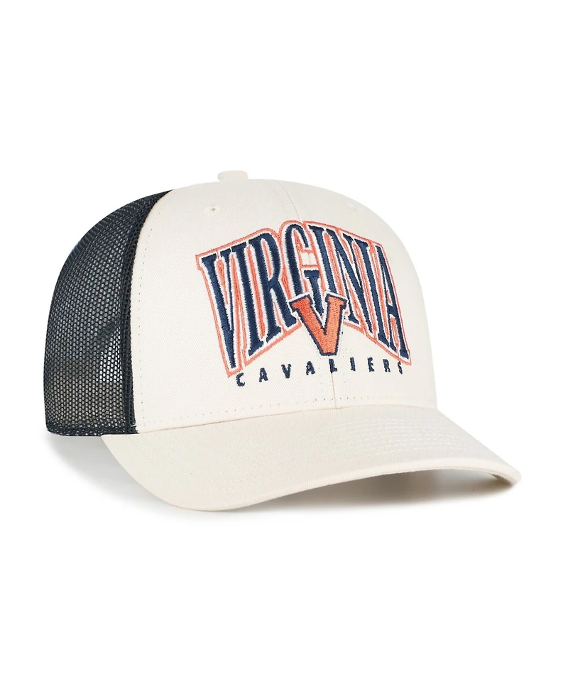 '47 Brand Men's Natural Virginia Cavaliers Drawbridge Trucker Adjustable Hat