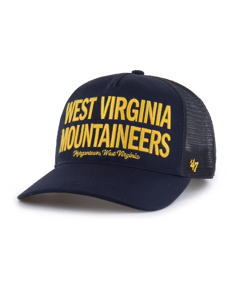 '47 Brand Men's Navy West Virginia Mountaineers Contemporary Hitch Trucker Adjustable Hat
