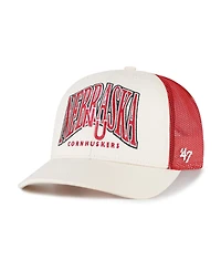 '47 Brand Men's Cream Nebraska Huskers Drawbridge Trucker Adjustable Hat