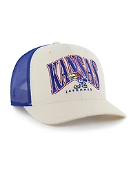 '47 Brand Men's Natural Kansas Jayhawks Drawbridge Trucker Adjustable Hat