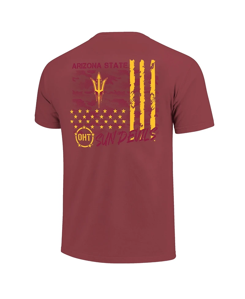 Image One Men's Maroon Arizona State Sun Devils Comfort Colors Oht Camo Overlay T-Shirt
