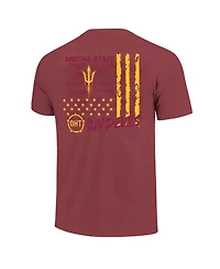 Image One Men's Maroon Arizona State Sun Devils Comfort Colors Oht Camo Overlay T-Shirt