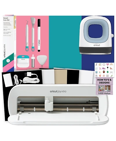 Cricut Joy Xtra and EasyPress Mini with Iron-on Vinyl Sample Pack Bundle