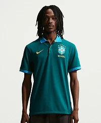 Nike Men's Green Brazil National Team Dri-fit Polo Shirt