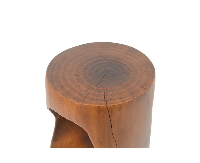 sumyeg Hollow Round Wood Grain Mgo Side Table 200lbs Capacity No Assembly End Table.