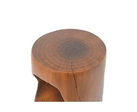sumyeg Hollow Round Wood Grain Mgo Side Table 200lbs Capacity No Assembly End Table.