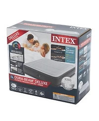 Intex 18" Inflatable Elevated Air Mattress Bed w/Built In Pump, King (2 Pack)