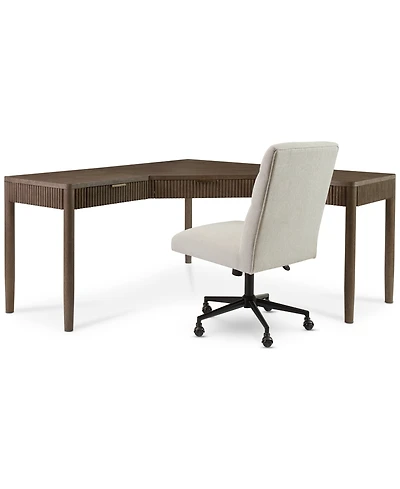 Frandlyn 2-Piece L-Desk & Desk Chair Set, Macy's Exclusive