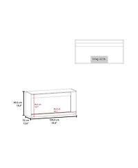 Fm Furniture Oklahoma Wall Cabinet in melamine, Two Doors